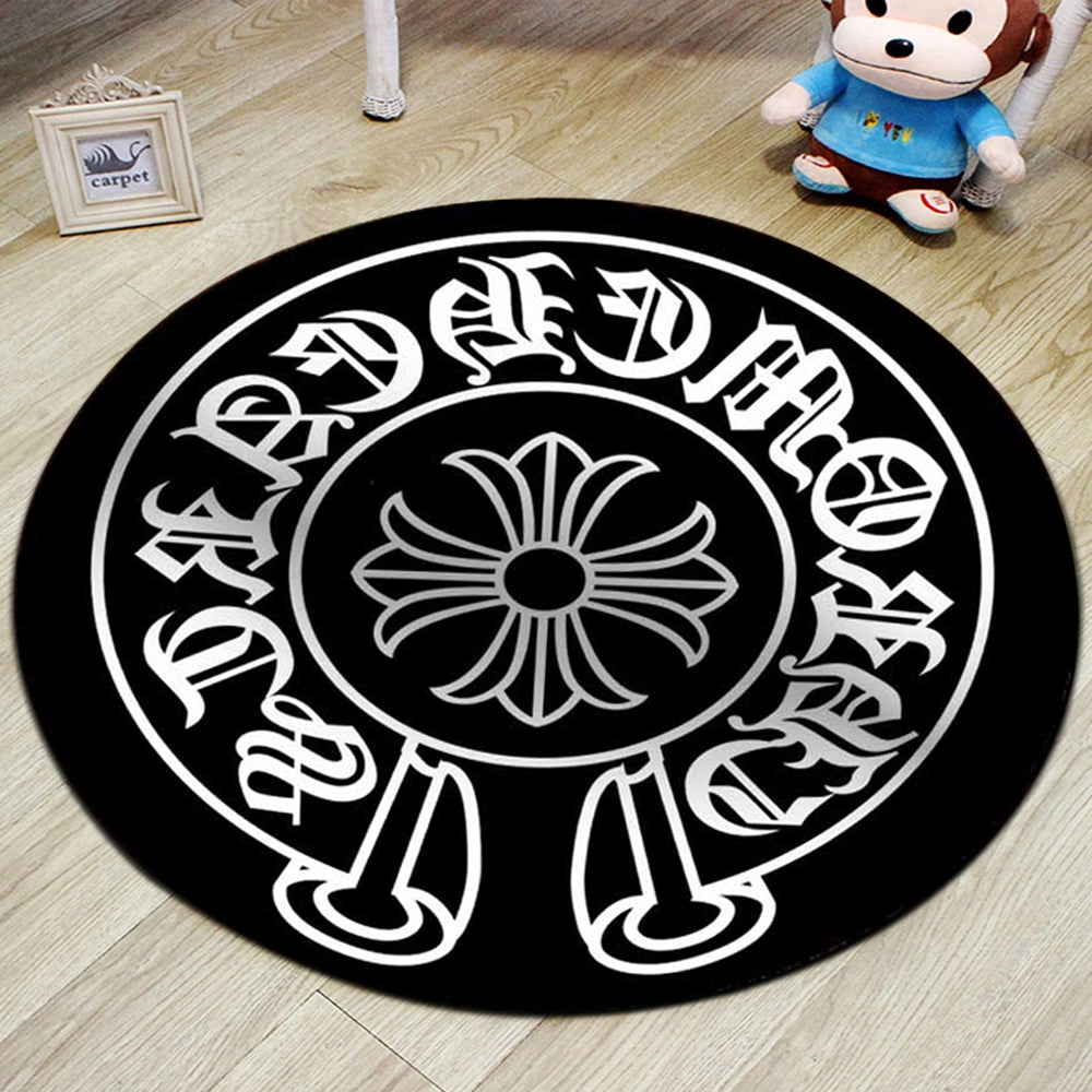 Decorative Rug Round Shaped Design Antiskid Soft Home Mat5