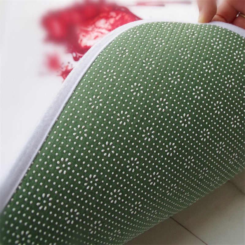 Creative 3D Watermark Feet Pattern Antiskid Floor Mat