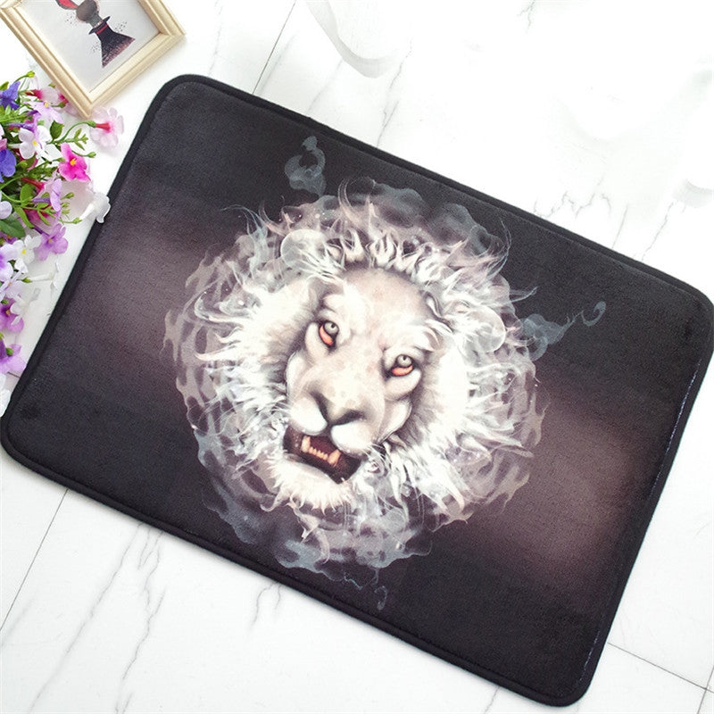 Creative 3D Lion Pattern Antiskid Floor Mat