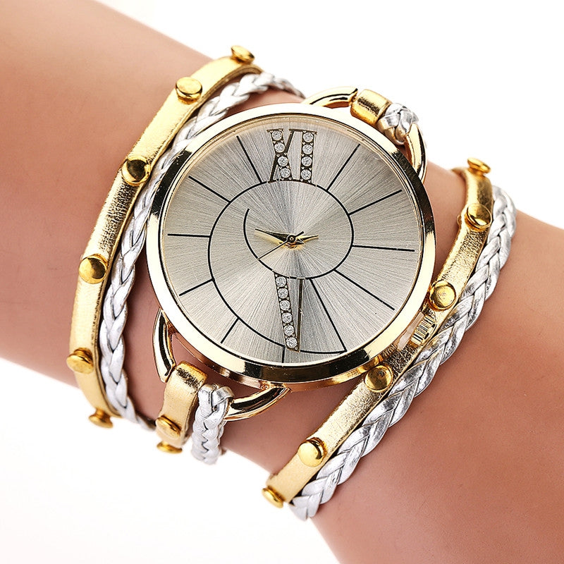 DUOYA D030 Women Multi-Layer Leather Wrap Wrist Watch