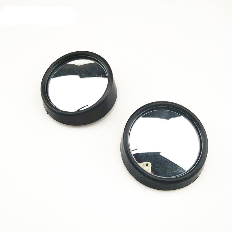 2pcs 360 Degrees Adjustable Car Small Round Mirrors Blind Spots Rearview Reverse Auxiliary Lens
