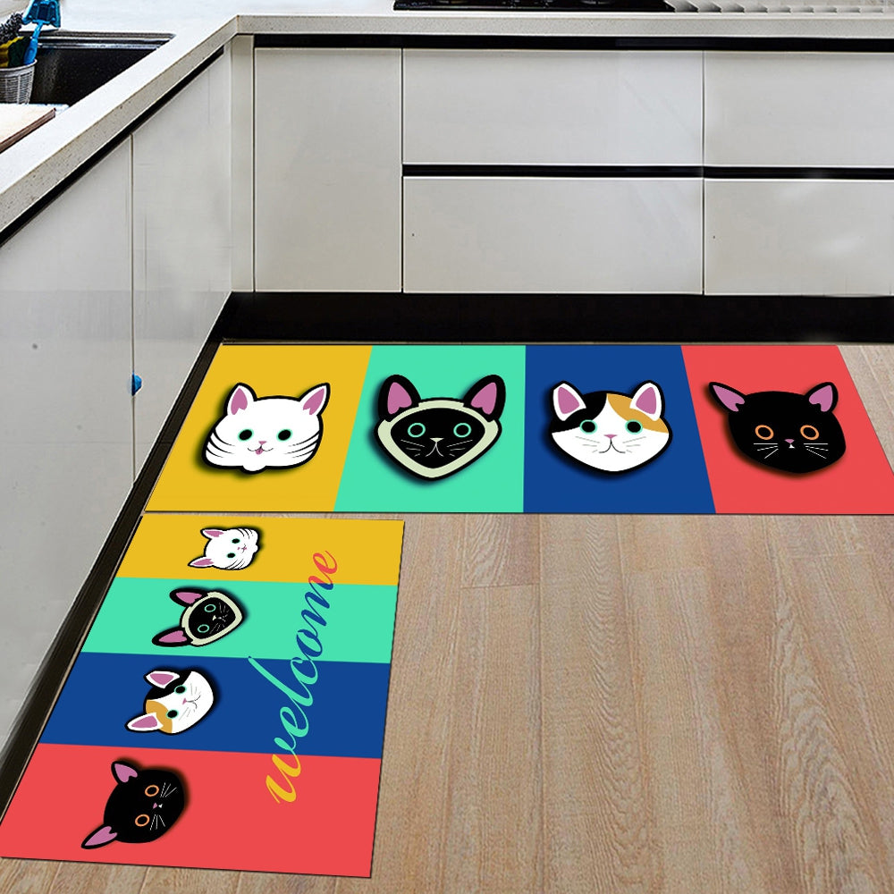 Door Rug Sweet Cartoon Animals Design Rectangle Door Mat