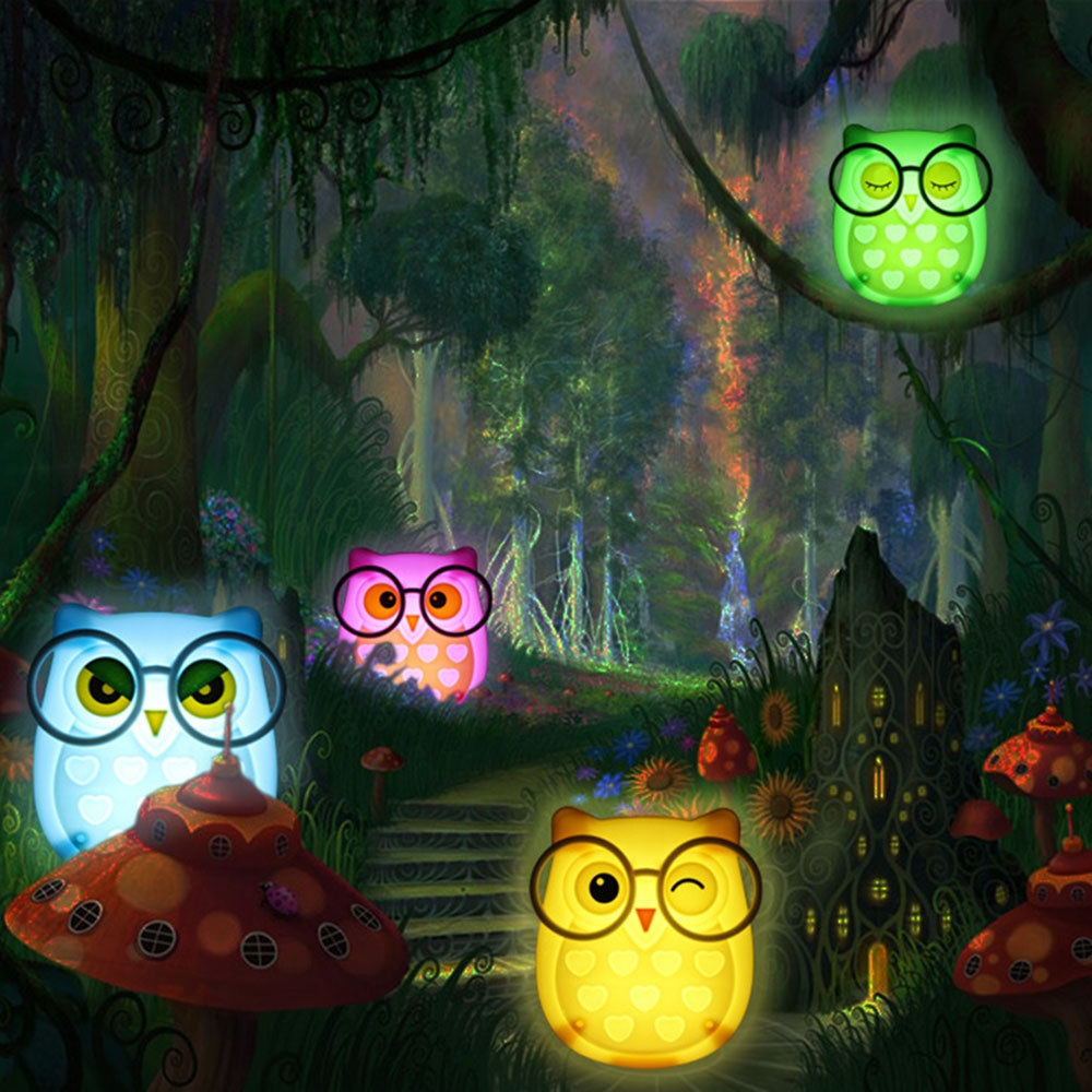 BRELONG Owl LED Sensing Night Light Bedside Wall Lamp