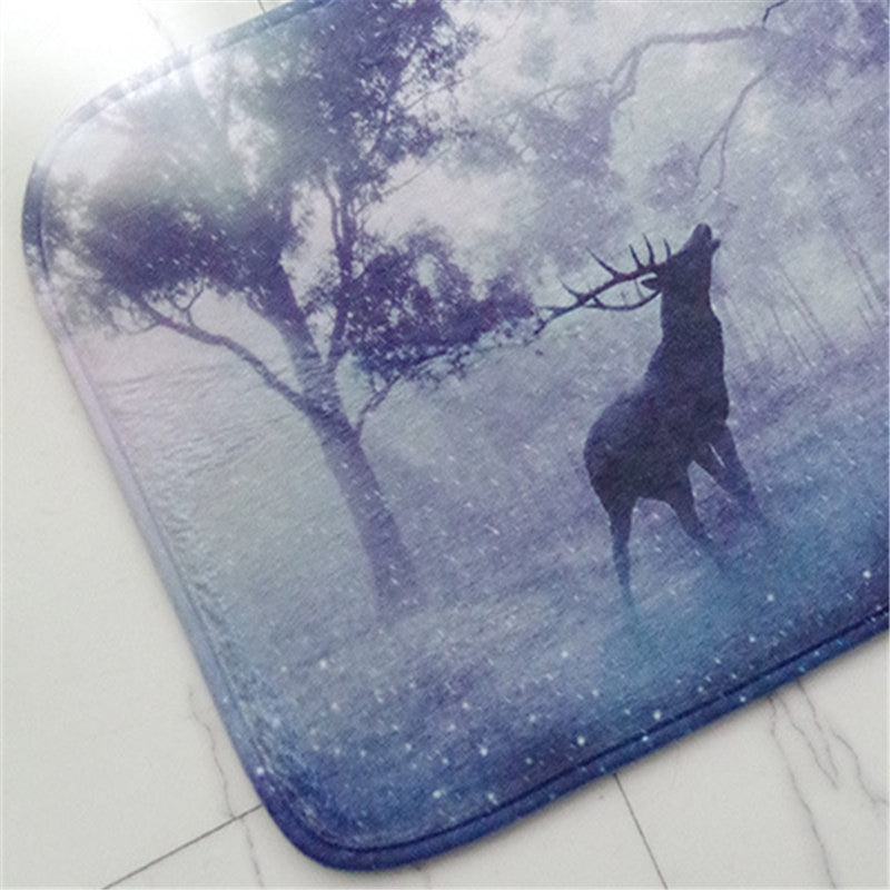 Creative Elk Forest Pattern Antiskid Floor Mat