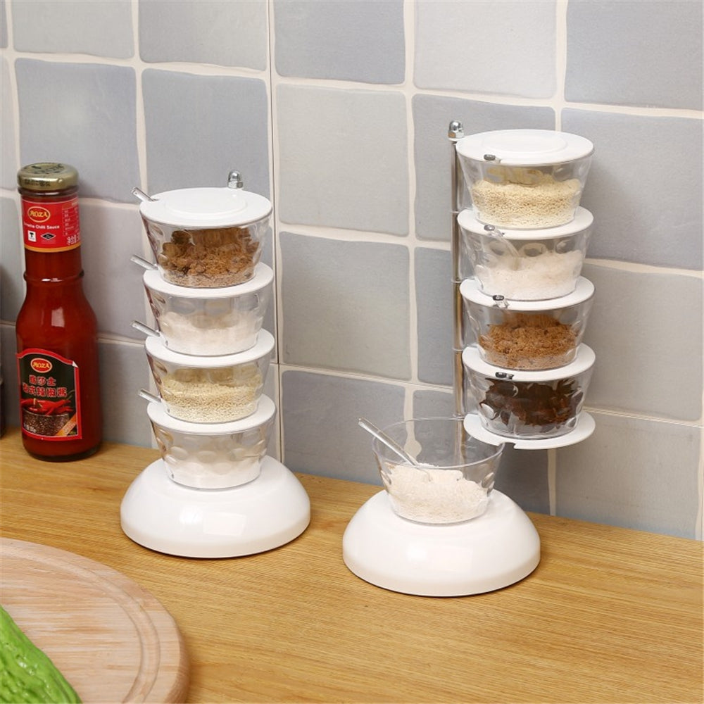 Creative Rotatable Jars Kitchen Storage Cans