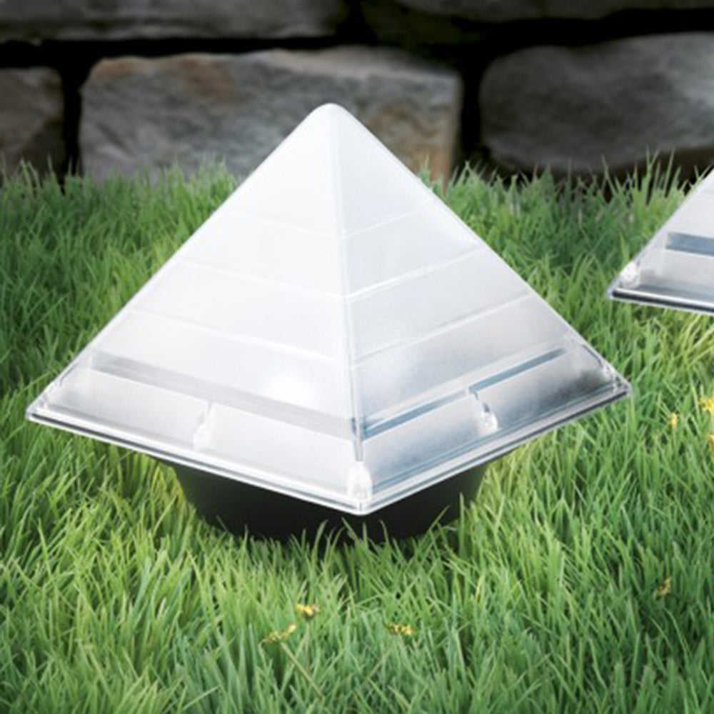 BRELONG Sensor Solar Ground Lights Pyramid Shaped Underground Buried Light Outdoor Garden Lawn P...
