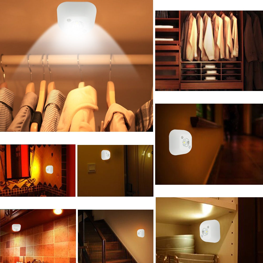 BRELONG  LED Light-controlled Human Sensor Paste Wall Lamp
