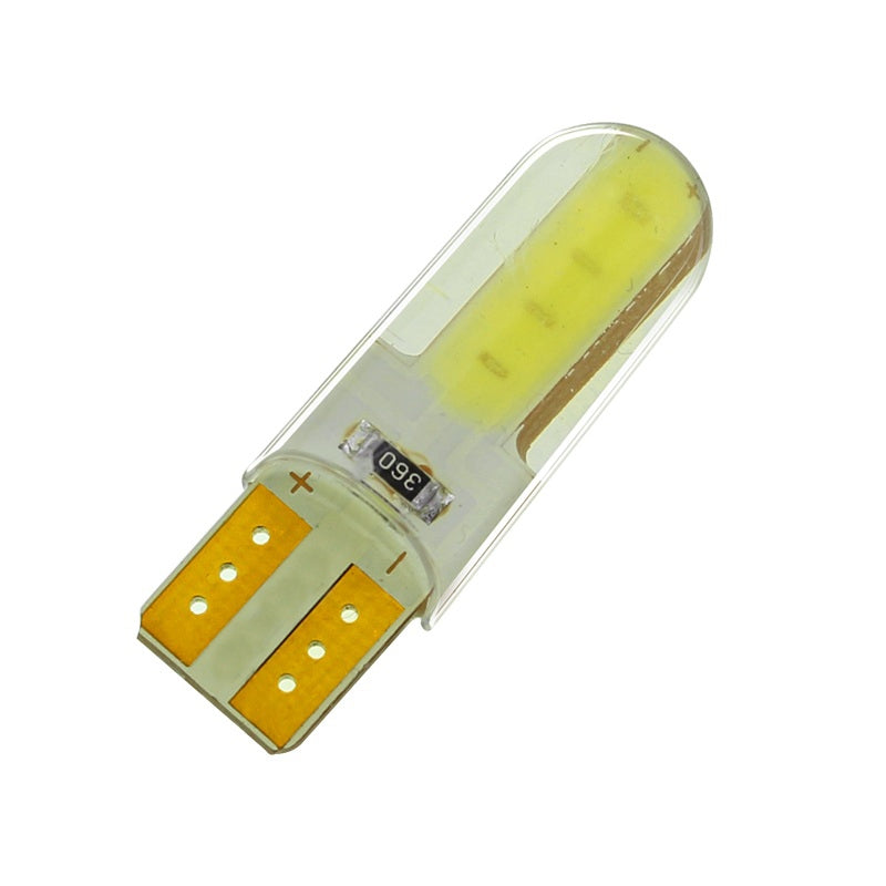 2W T10 Silicone LED COB Auto Motorcycle License Plate Light DC12V 5PCS