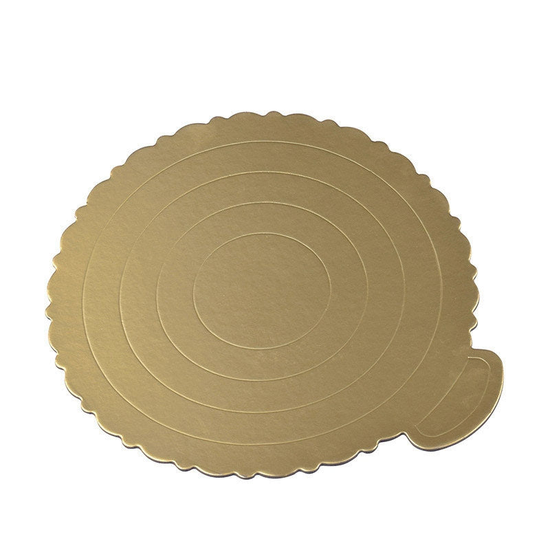 DIHE 6 inch Round Cake Bottom Base Golden Thickened Hard Paper 5PCS