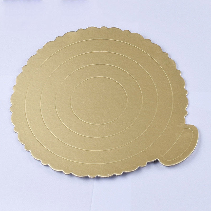 DIHE 6 inch Round Cake Bottom Base Golden Thickened Hard Paper 5PCS