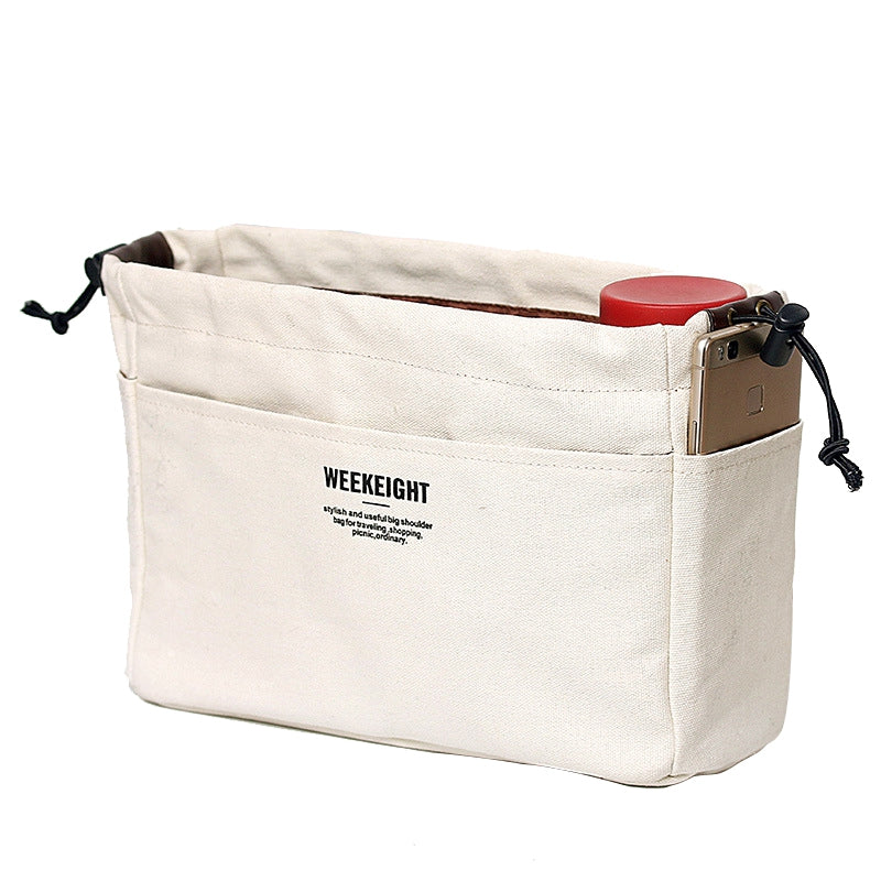 Cotton Canvas Cosmetic Storage Bag