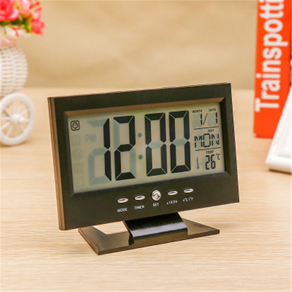 Acoustic Sensing Background Light Calendar Clock Temperature Meter