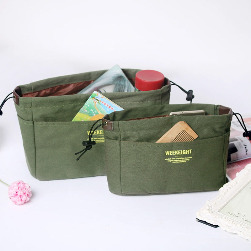 Cotton Canvas Cosmetic Storage Bag