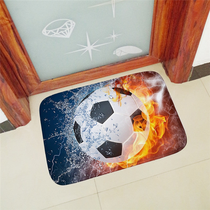 Creative 3D Football Pattern Antiskid Floor Mat