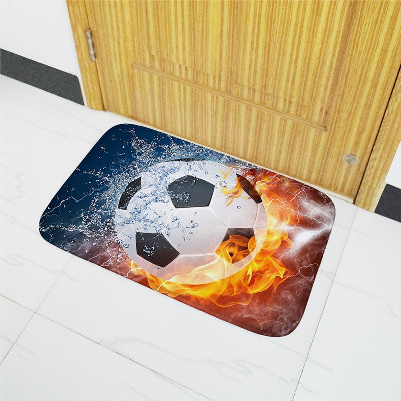 Creative 3D Football Pattern Antiskid Floor Mat