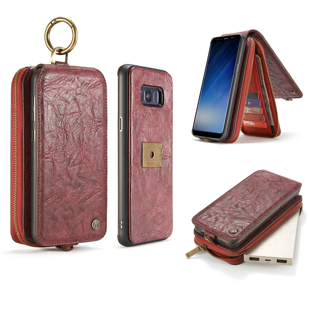 CaseMe for Samsung Galaxy S8 Plus Classic Retro Wallet Leather Case Strong Magnetic Closure Remo...