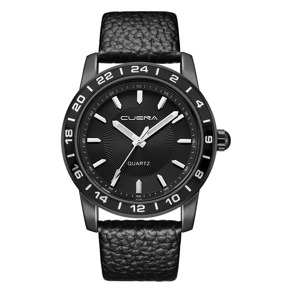 CUENA 6603P Fashion Trendy Leather Men's Quartz Wristwatch