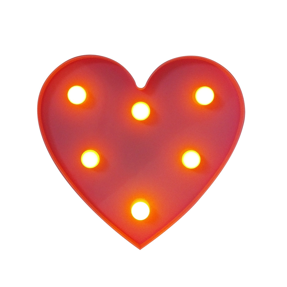 BRELONG 3D Warm White Kids Room  Night Light Christmas   Wedding Decorative 4.5V - Heart ( No Ba...