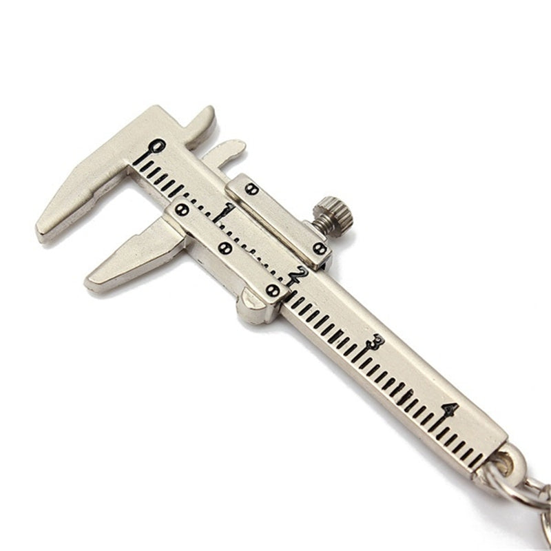 3D Special Simulation Model Slide Ruler Vernier Caliper Key Chain Keyring