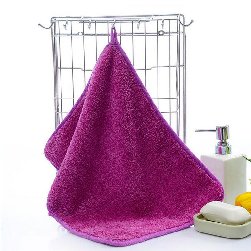 1 Pc Hand Towel Simple Solid Color Soft