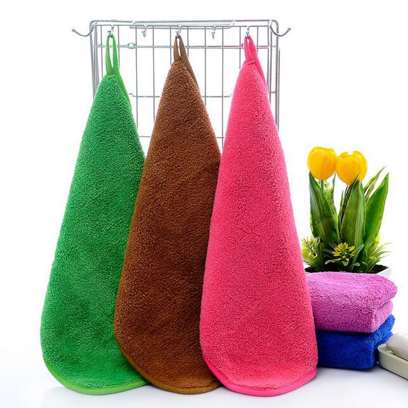 1 Pc Hand Towel Simple Solid Color Soft