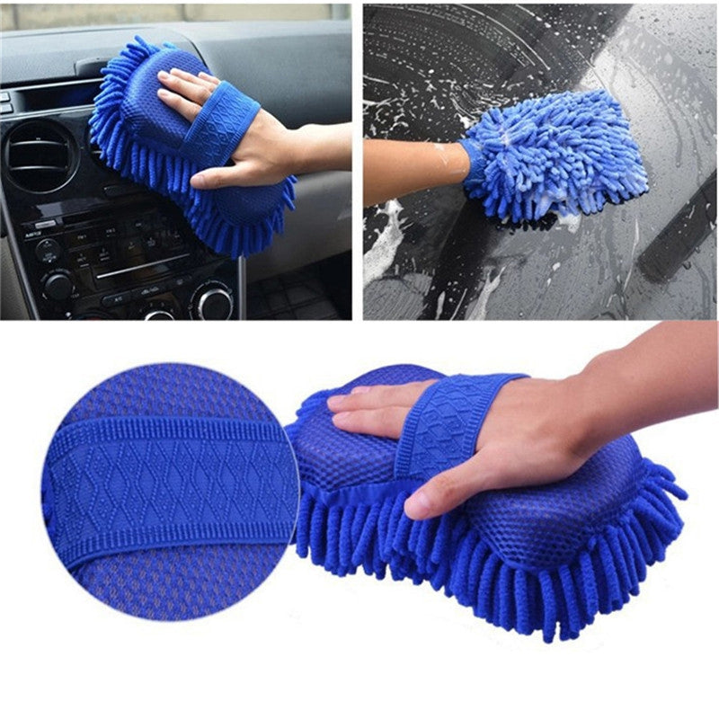 Car Vehicle Coral Velvet Cleaning Wash Gloves Accessory Tool