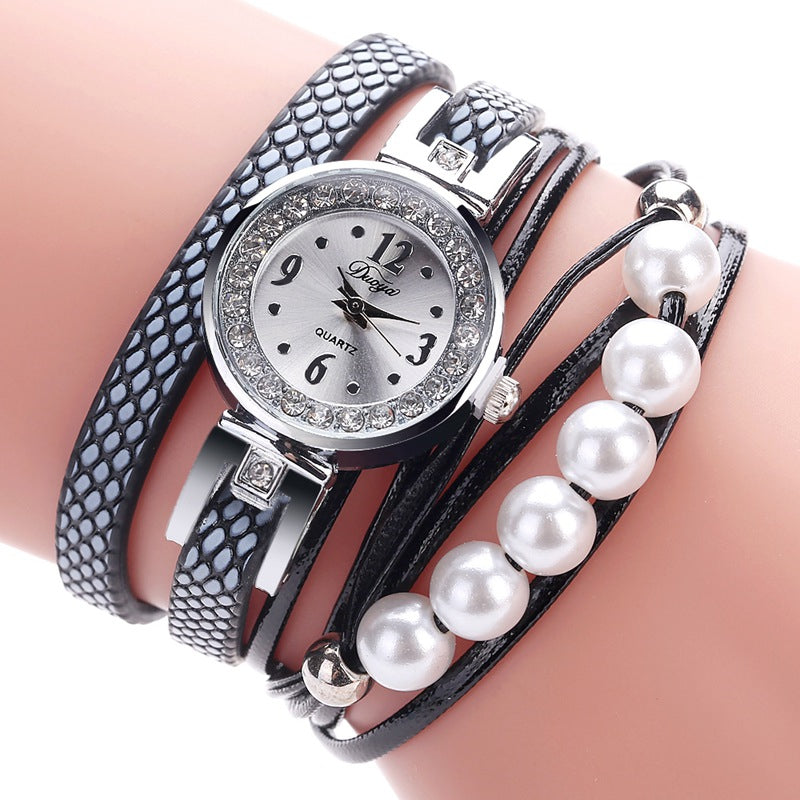 DUOYA D192 Fashion Women Luxury Bracelet Watch Multi-Level Dress Quartz Watch