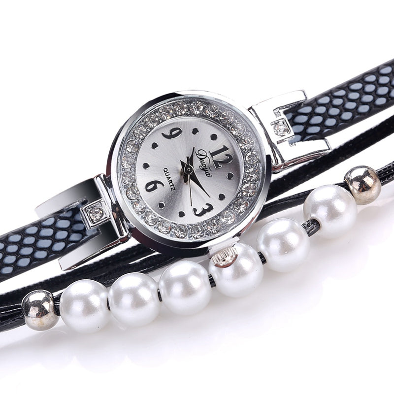 DUOYA D192 Fashion Women Luxury Bracelet Watch Multi-Level Dress Quartz Watch