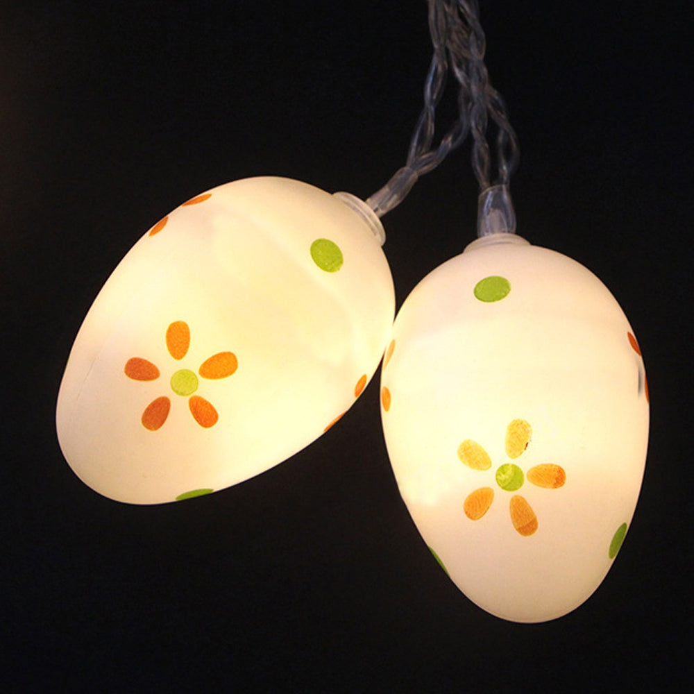 Battery-Powered Easter-eggs String Light for Home and Garden Decoration 10 LEDs and 1.65m