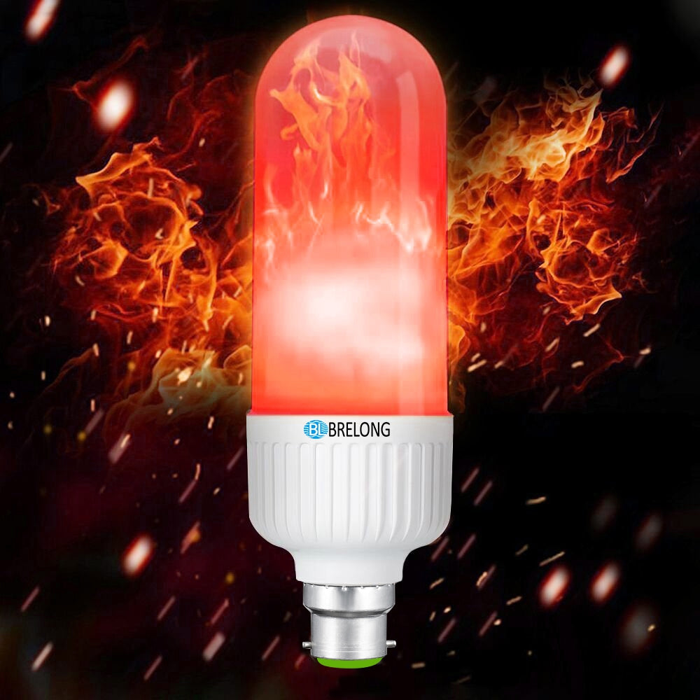 BRELONG B22 LED Flame Light Bulbs Flickering Emulation Lamps