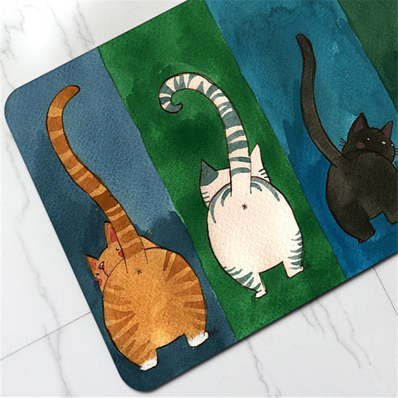 Cute Cartoon Cat Pattern Antiskid Floor Mat