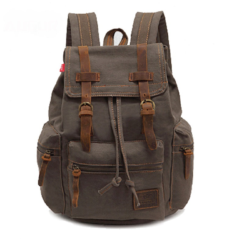 AUGUR Fashion Men Backpack Vintage Canvas School Bag Travel Large Capacity