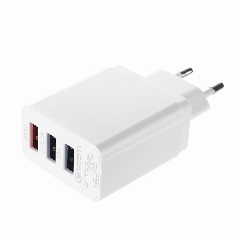 3 Ports Quick Charger QC 3.0 USB Charger for iPhone X / 7/ 8 iPad Samsung S8 Huawei Xiaomi