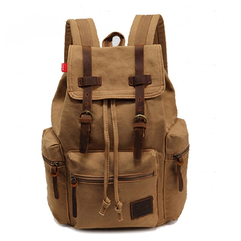 AUGUR Fashion Men Backpack Vintage Canvas School Bag Travel Large Capacity