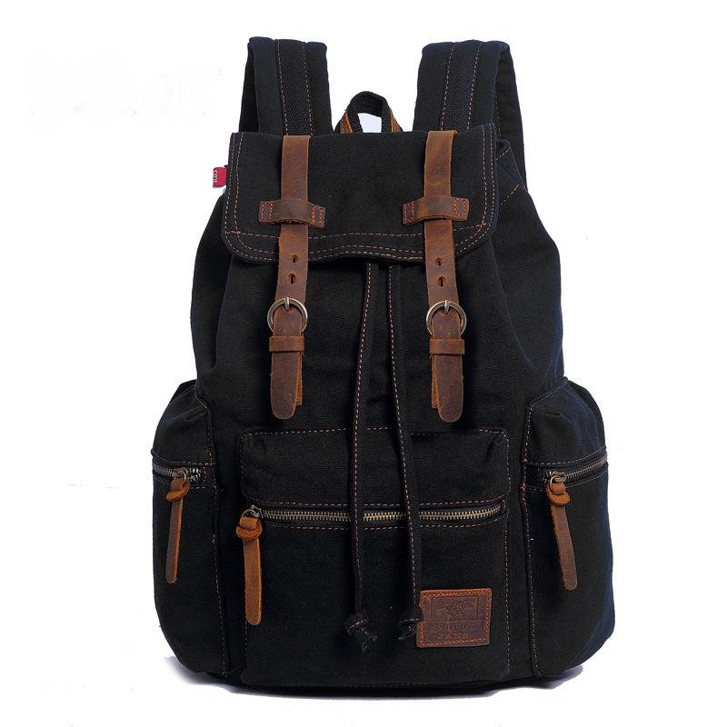 AUGUR Fashion Men Backpack Vintage Canvas School Bag Travel Large Capacity