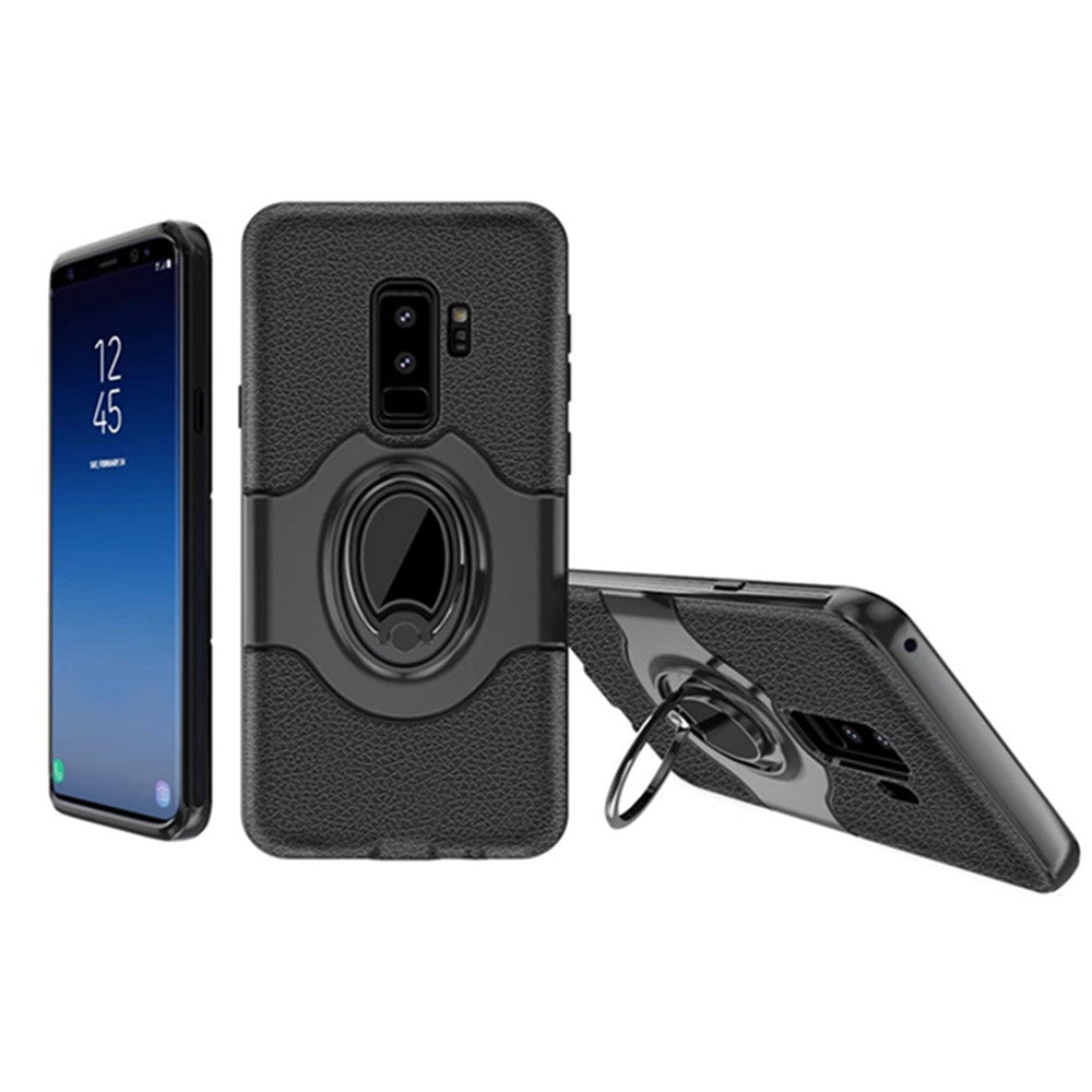 Cover Case for Samsung Galaxy S9 With Shock Absorption Dual Design Phone Ring Holder Anti-scratc...
