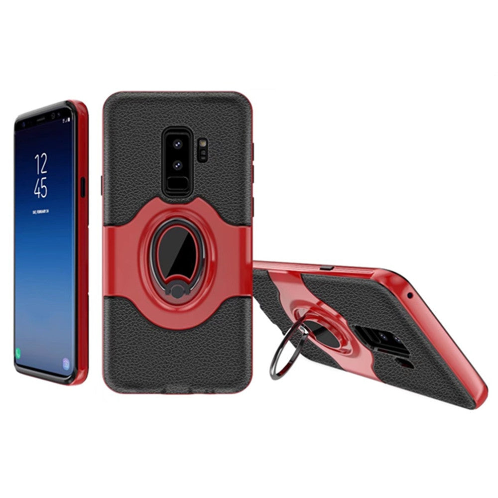 Cover Case for Samsung Galaxy S9 With Shock Absorption Dual Design Phone Ring Holder Anti-scratc...