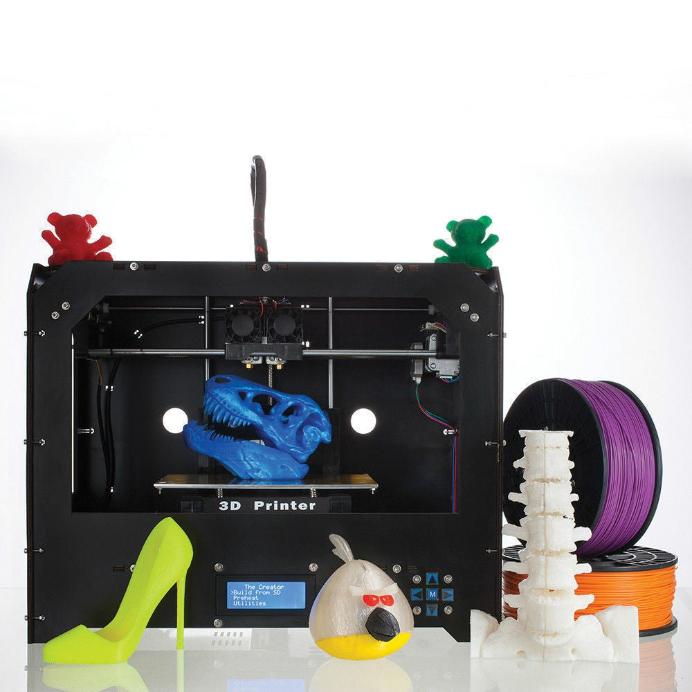 BIZER Factory FDM - Black Makerbot Replicator 3D-Printer 2 Extruders NEW