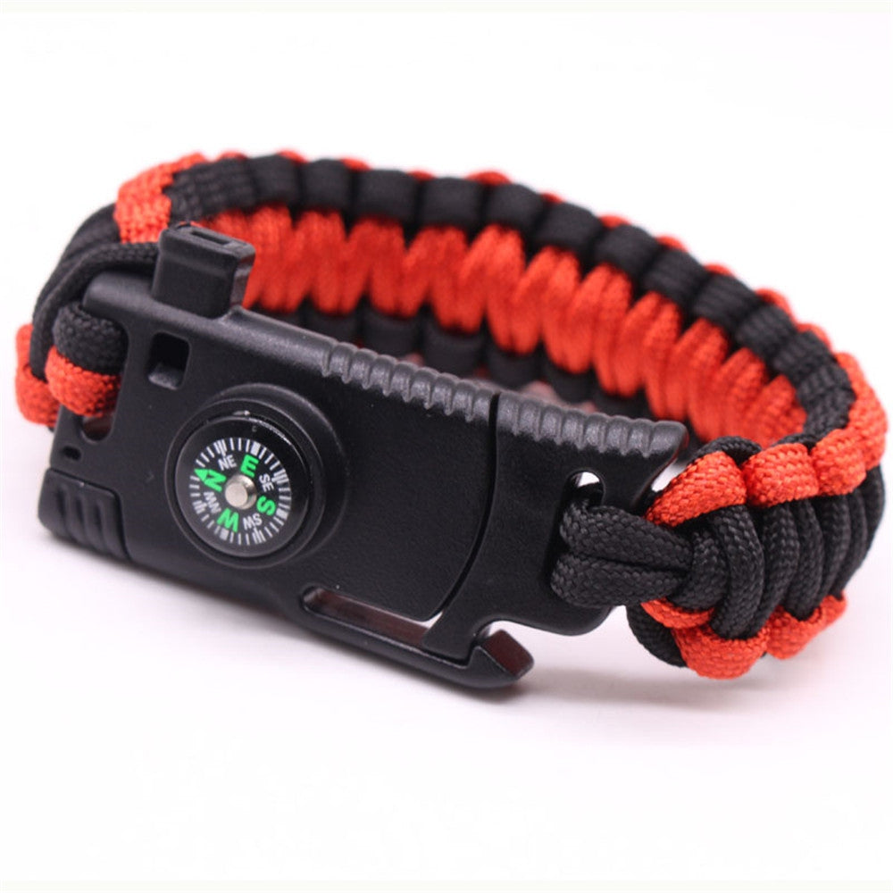 Adjustable Paracord Survival Bracelet Gear 500LB Outdoor Hiking Travelling