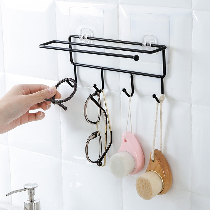 Bathroom Wall Hanging Punch-Free Towel Rack Hook