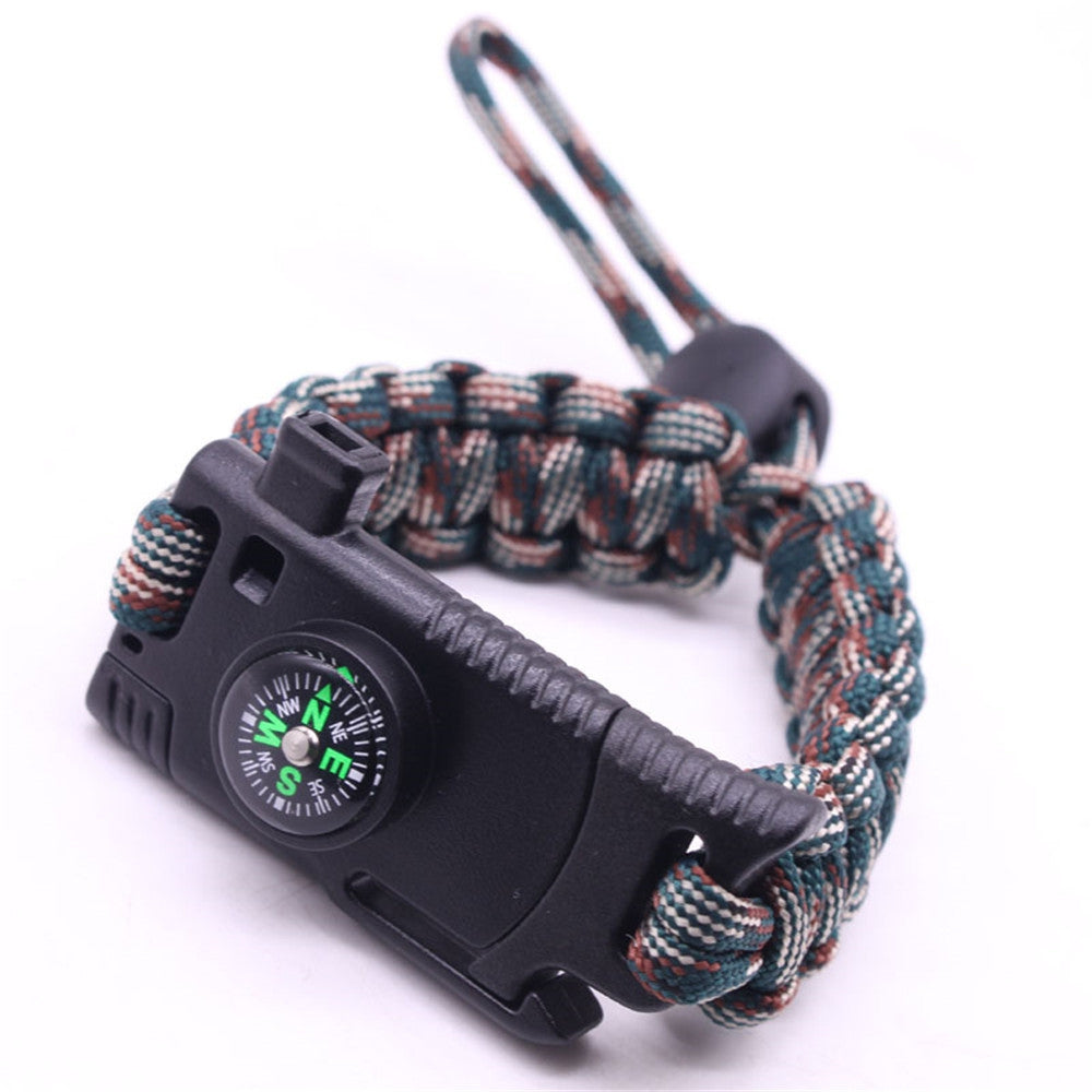 Adjustable Paracord Survival Bracelet Gear 500LB Outdoor Hiking Travelling