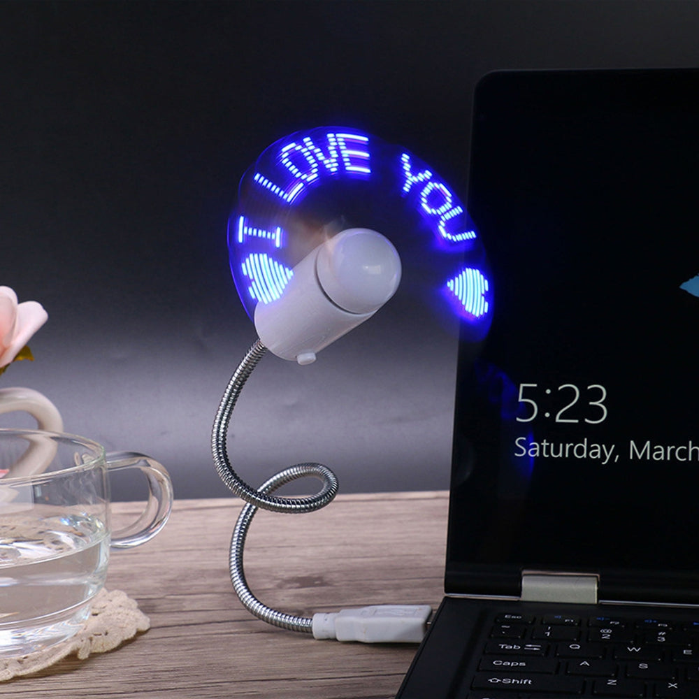 Creative LED Light Emitting USB Flash Fan