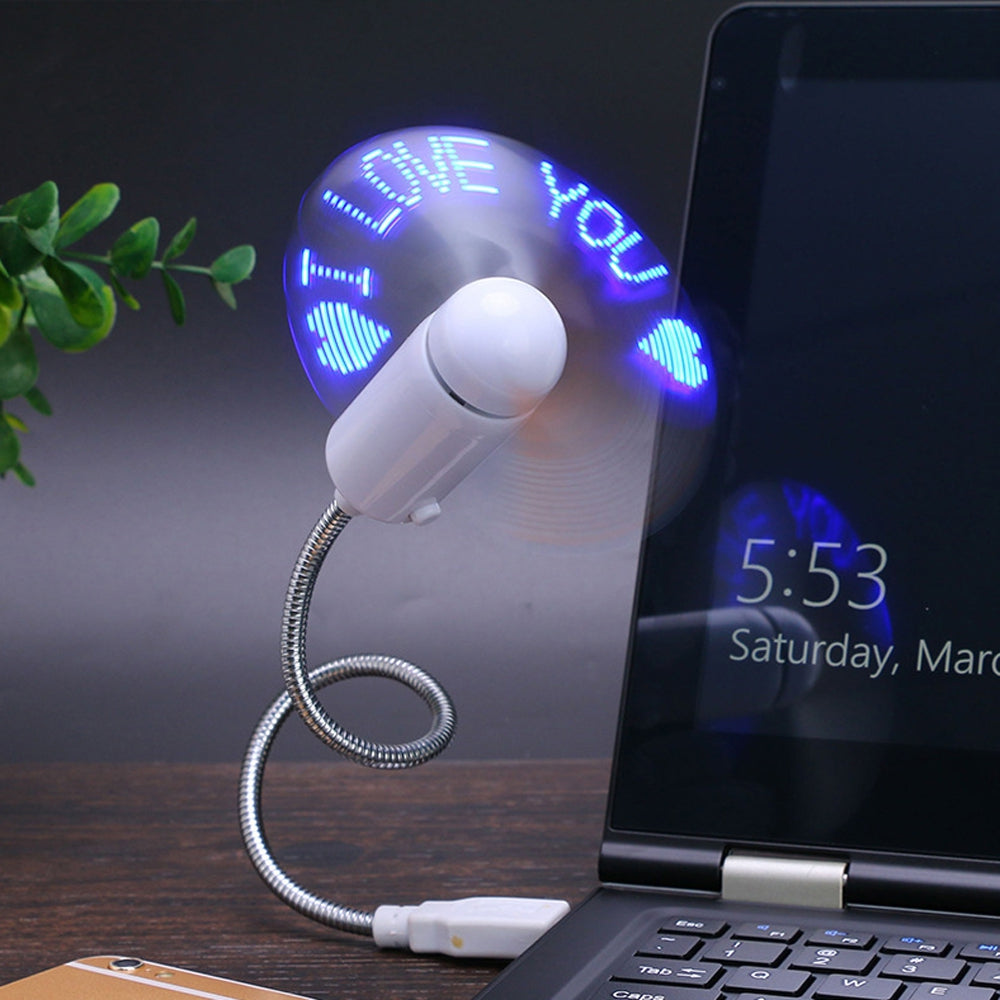Creative LED Light Emitting USB Flash Fan