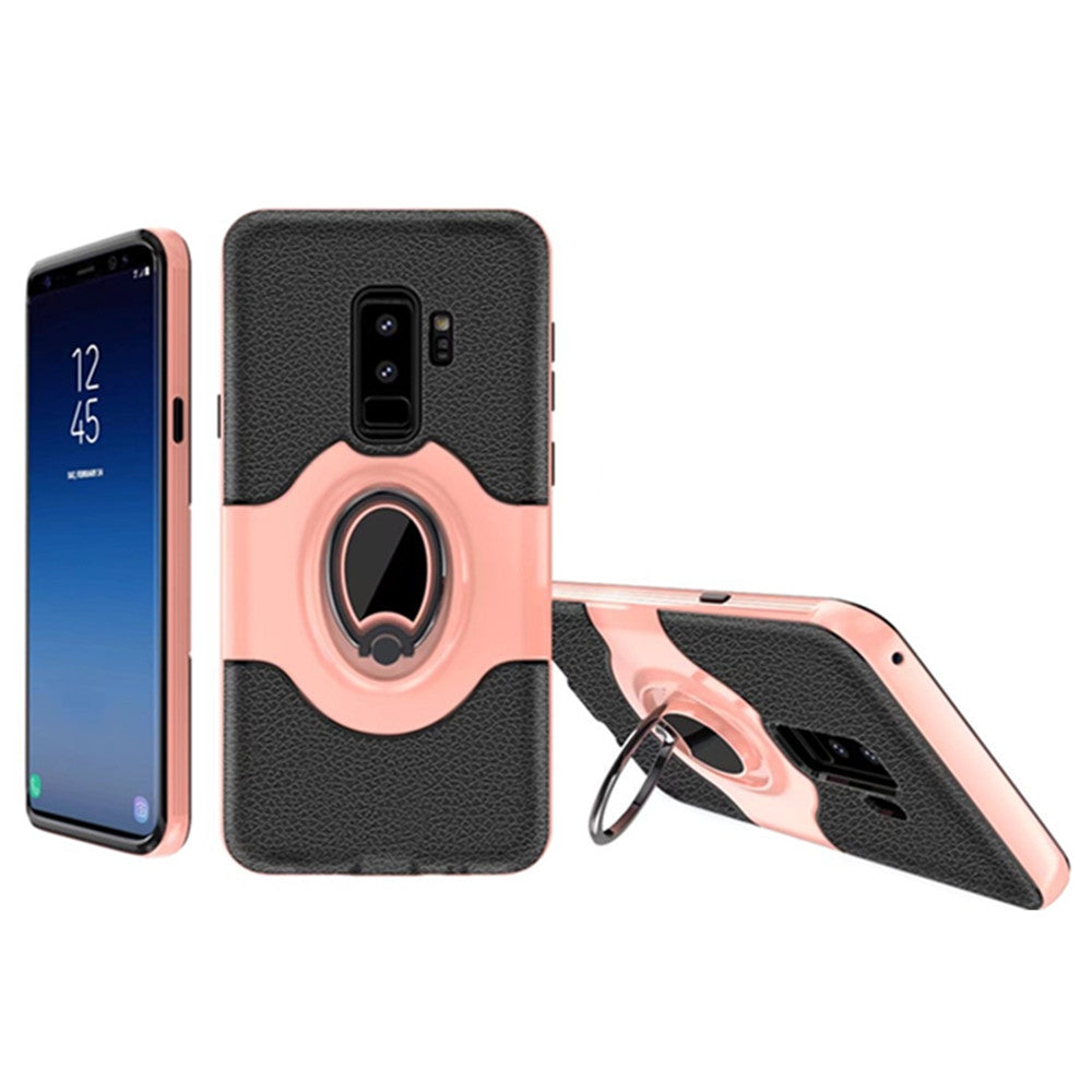 Cover Case for Samsung Galaxy S9 Plus With Shock Absorption Dual Design Phone Ring Holder Anti-s...