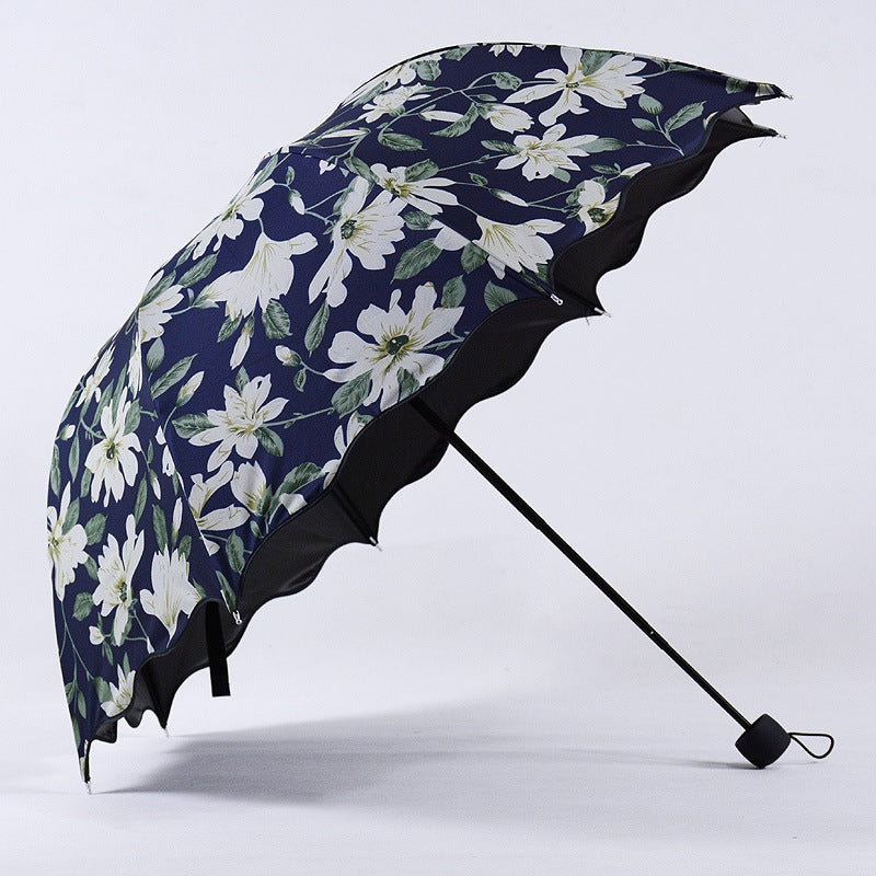DIHE Sunshade Rippled Edge Ultraviolet-Proof Heat Protection Umbrella