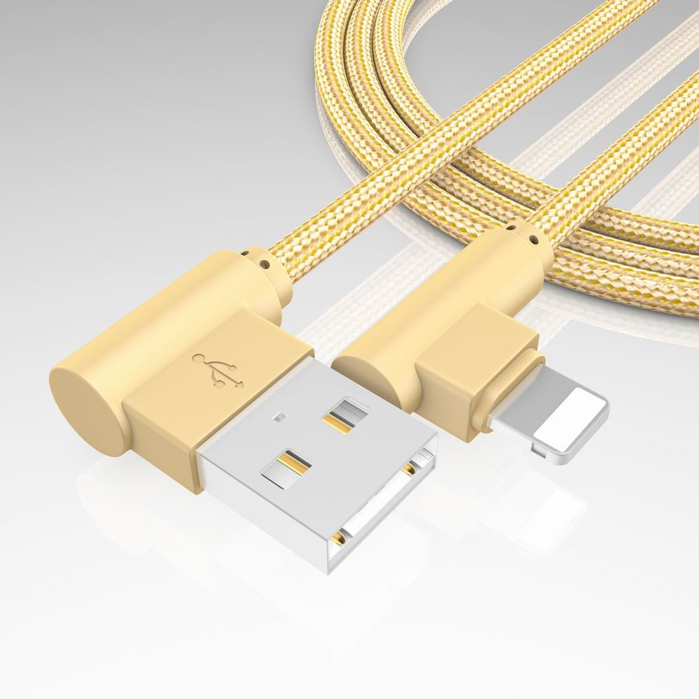 1M Charge iPhone 6/7/8/X 90 Degree Cable for ipad