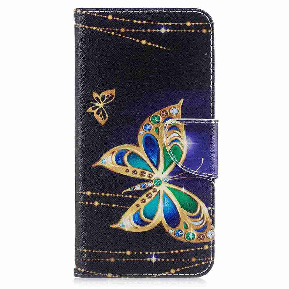 Big Butterfly- Painted Pu Phone Case for Iphone 7 Plus