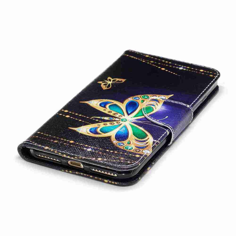 Big Butterfly- Painted Pu Phone Case for Iphone 7 Plus