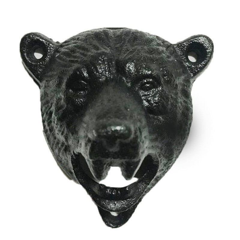 Creative Iron Bear Head Shape Bottle Opener