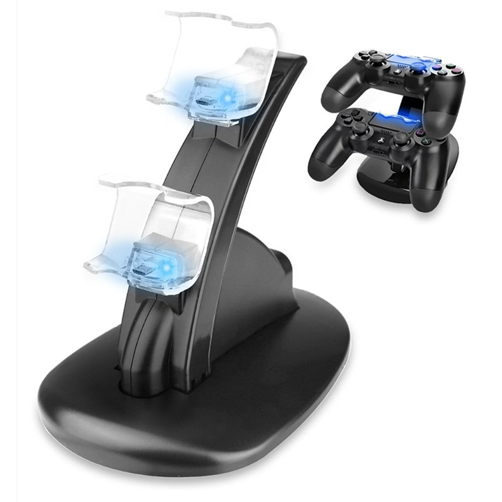 Dual Slot for Sony PlayStation 4 PS4 Controller LED Light Charging Station Stand Charger